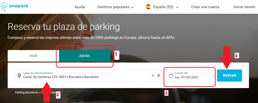 Alquilar una plaza de parking en Barcelona