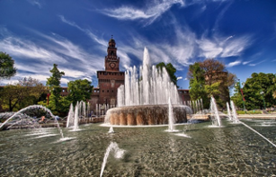 Fontana e Castello Sforzesco, uno dei simboli di Milano